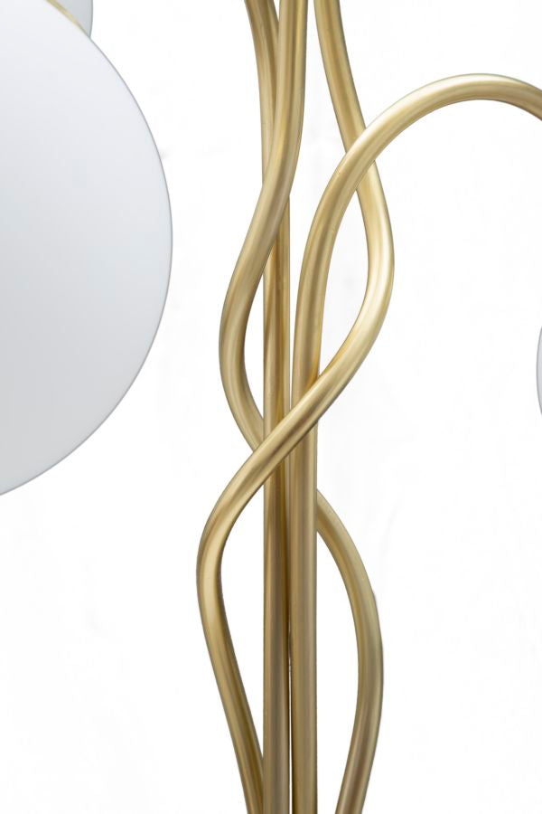 Goldfarbene Metall-Tischlampe mit 4 Lichtern