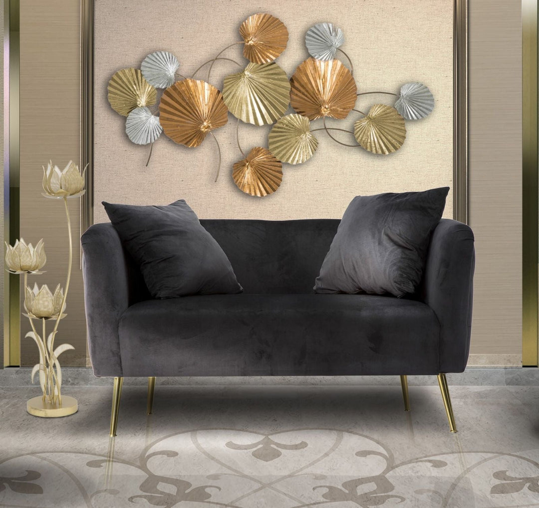 Schwarz Samt Sofa Bucarest Polster Couch