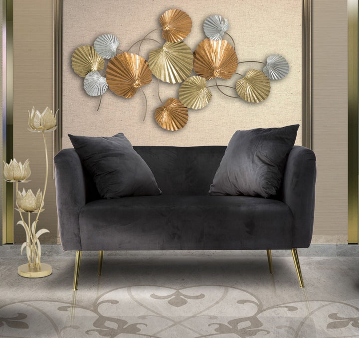 Schwarz Samt Sofa Bucarest Polster Couch