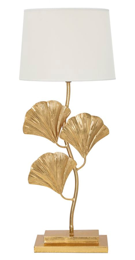 Tischlampe mit Blattgoldmuster