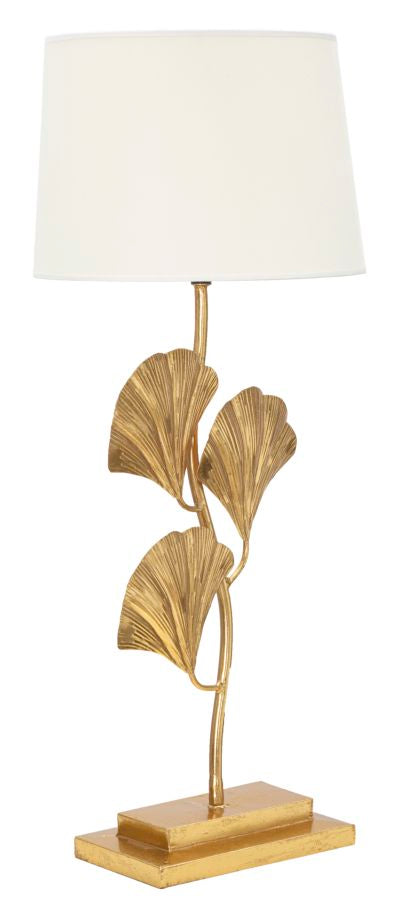 Tischlampe mit Blattgoldmuster