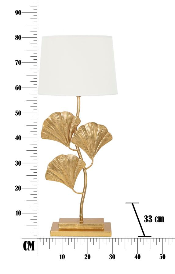 Tischlampe mit Blattgoldmuster