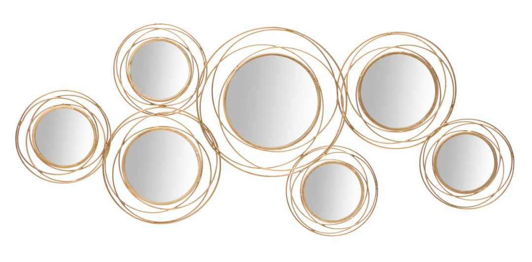 Kleine runde goldene Wandspiegel (moderne Dekoration)