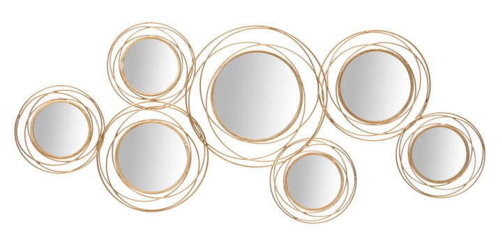 Kleine runde goldene Wandspiegel (moderne Dekoration)
