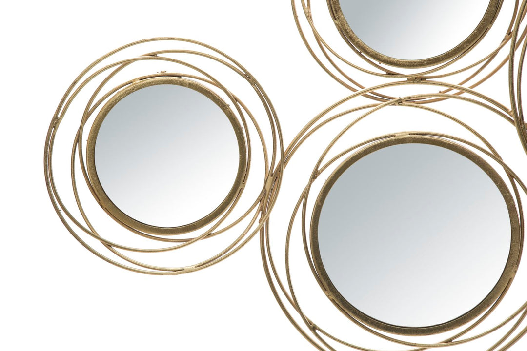Kleine runde goldene Wandspiegel (moderne Dekoration)