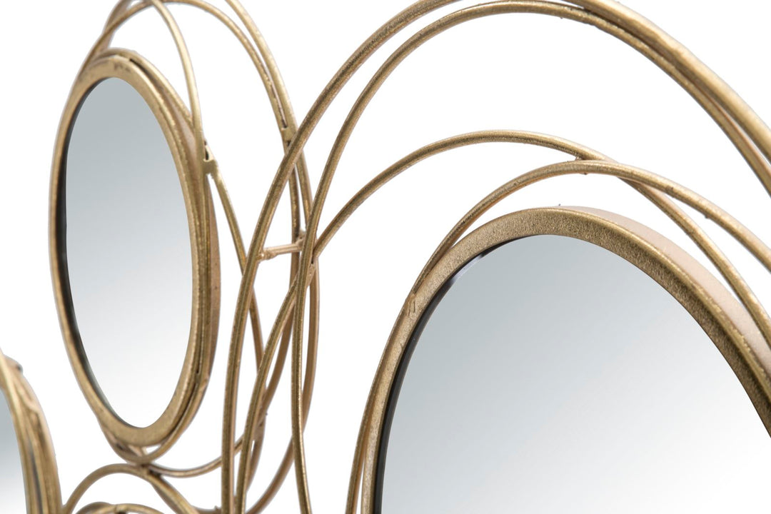 Kleine runde goldene Wandspiegel (moderne Dekoration)