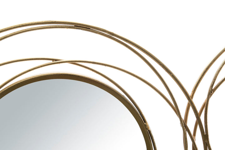Kleine runde goldene Wandspiegel (moderne Dekoration)