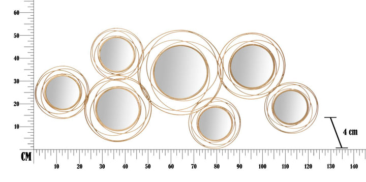 Kleine runde goldene Wandspiegel (moderne Dekoration)