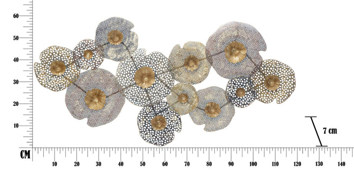 Metall Runde Blume Wanddekoration