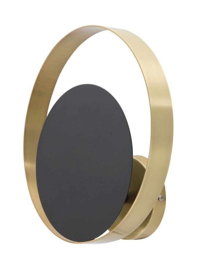 Geometrische runde Wandleuchte aus Metall in Gold und Schwarz