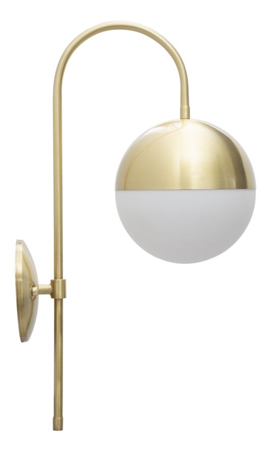 Goldfarbene Metall-Wandleuchte