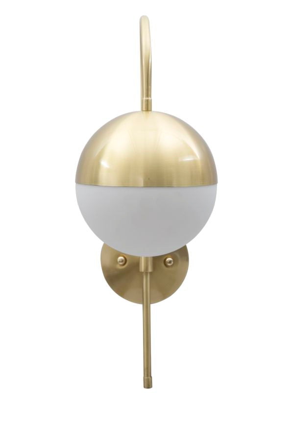 Goldfarbene Metall-Wandleuchte