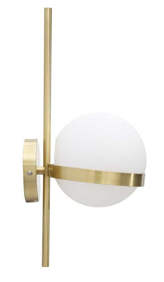 Goldfarbene Metall-Wandleuchte