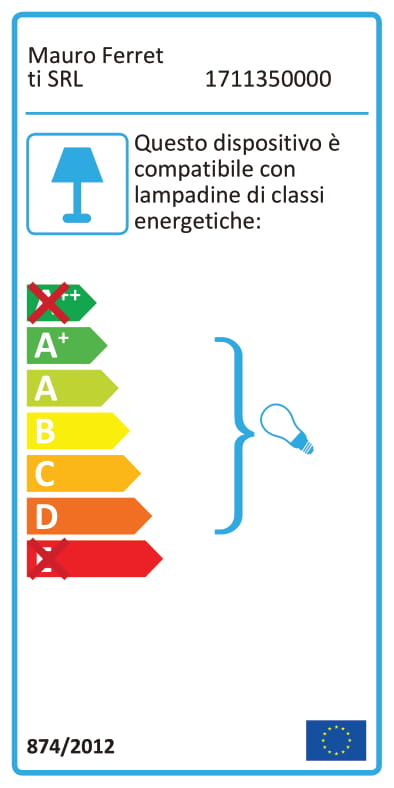 Goldfarbene Metall-Wandleuchte
