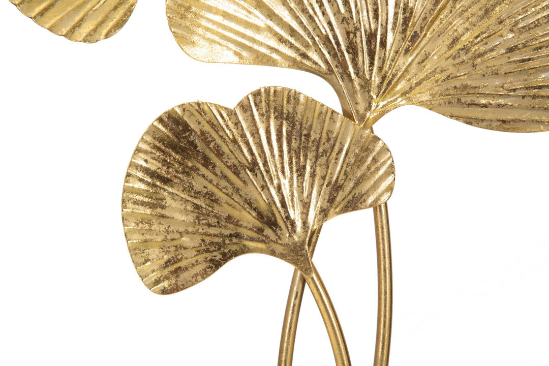 Goldene Blume Blattdekoration (Moderne Skulptur)