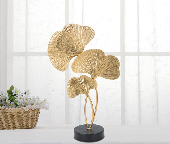 Goldene Blume Blattdekoration (Moderne Skulptur)