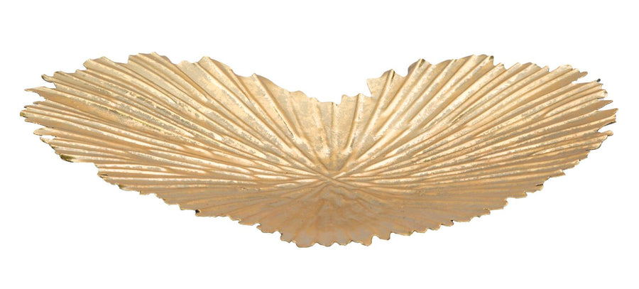 Herzförmiges Tablett aus Goldmetall