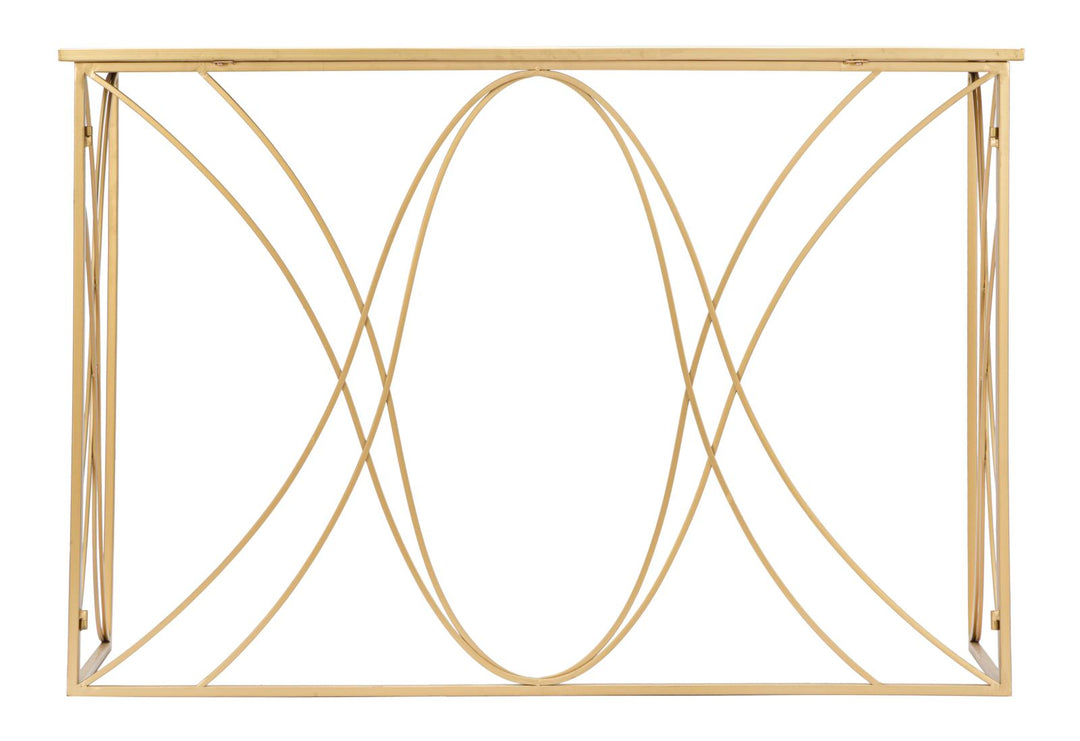 Glas Konsolentisch Mit Gold Rahmen Exy Moderner Flurtisch