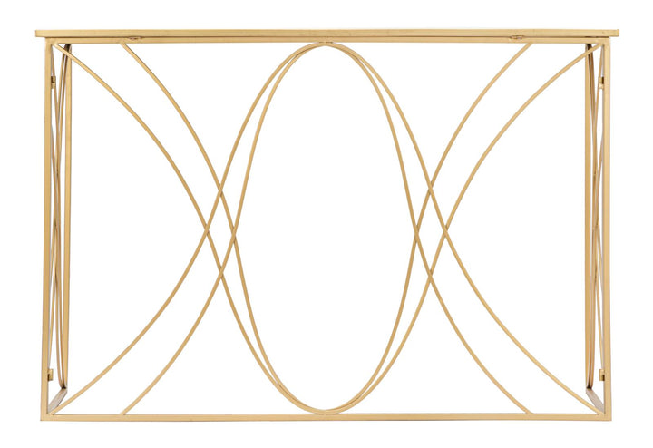 Glas Konsolentisch Mit Gold Rahmen Exy Moderner Flurtisch