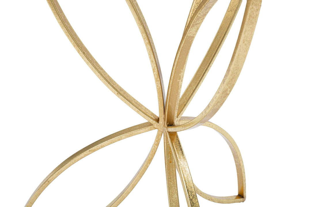 Gold Metall Pflanzenstaender Schmetterling Dekorativer Halter