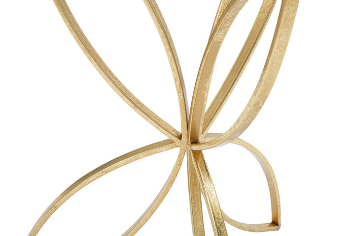 Gold Metall Pflanzenstaender Schmetterling Dekorativer Halter
