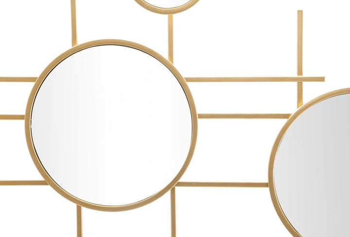 Gold Metall Kleine Runde Wandspiegel