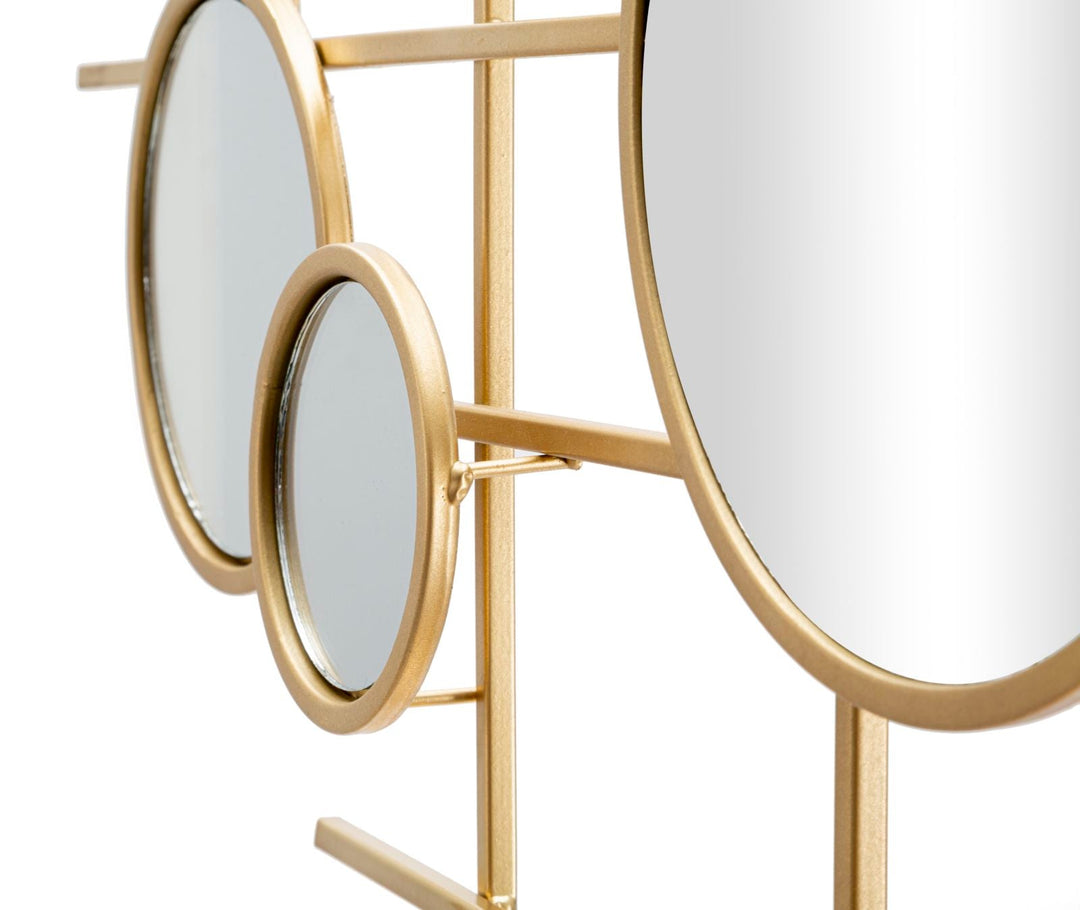 Gold Metall Kleine Runde Wandspiegel