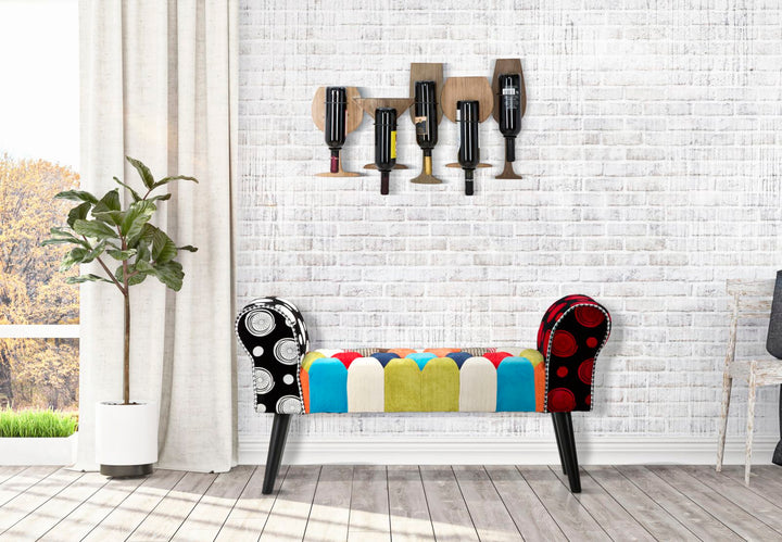 Patchwork Polsterbank Mehrfarbig Flursitz