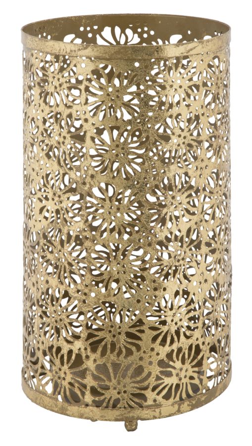 Regenschirmhalter mit Blumenmuster in Goldmetallic