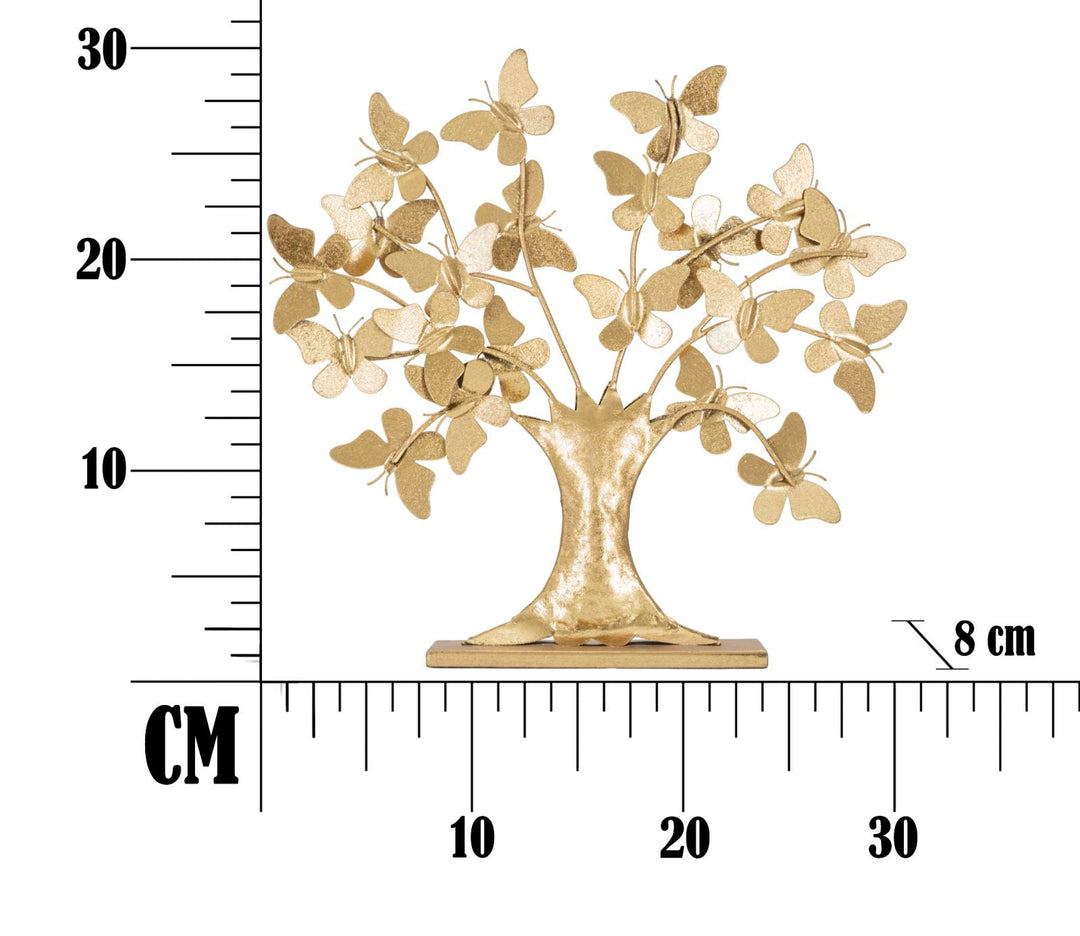 Goldene Holzblumen Dekoration (Moderne Skulptur)