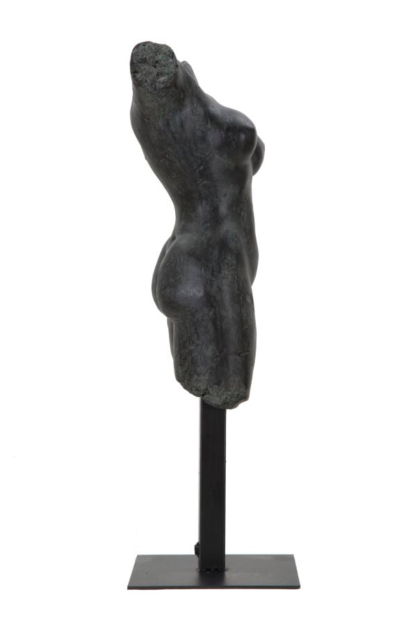 Nackter Weiblicher Oberkörper Skulptur (Schwarz)