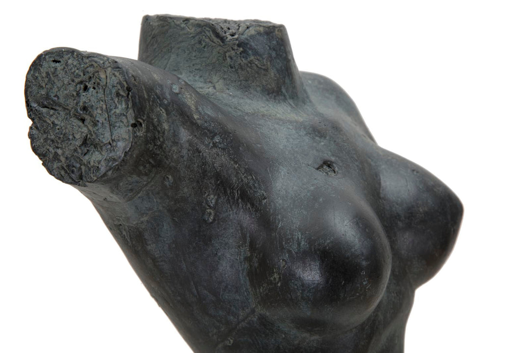 Nackter Weiblicher Oberkörper Skulptur (Schwarz)