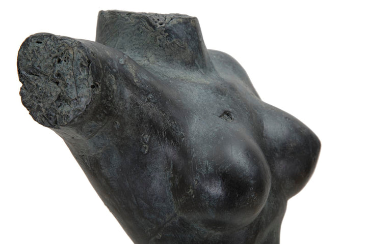 Nackter Weiblicher Oberkörper Skulptur (Schwarz)