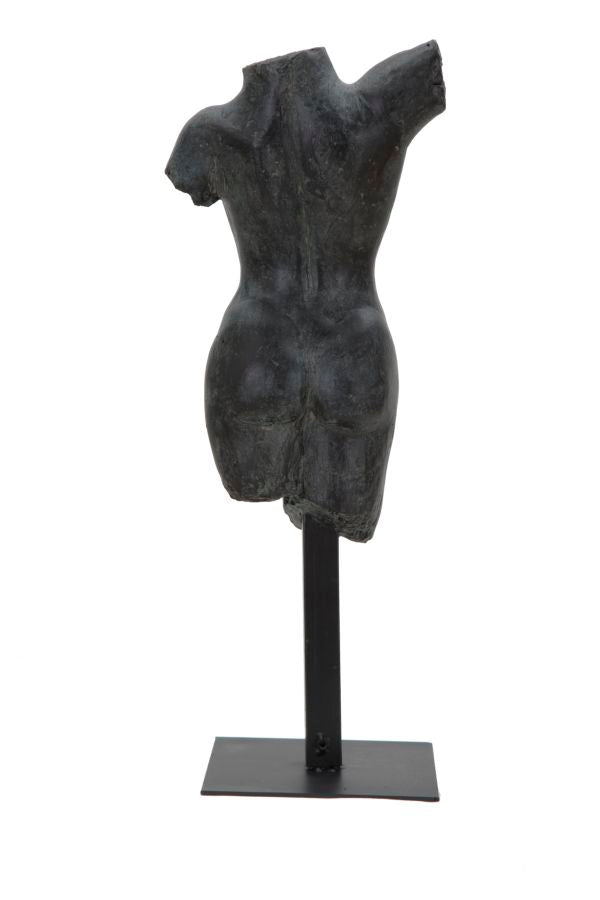 Nackter Weiblicher Oberkörper Skulptur (Schwarz)