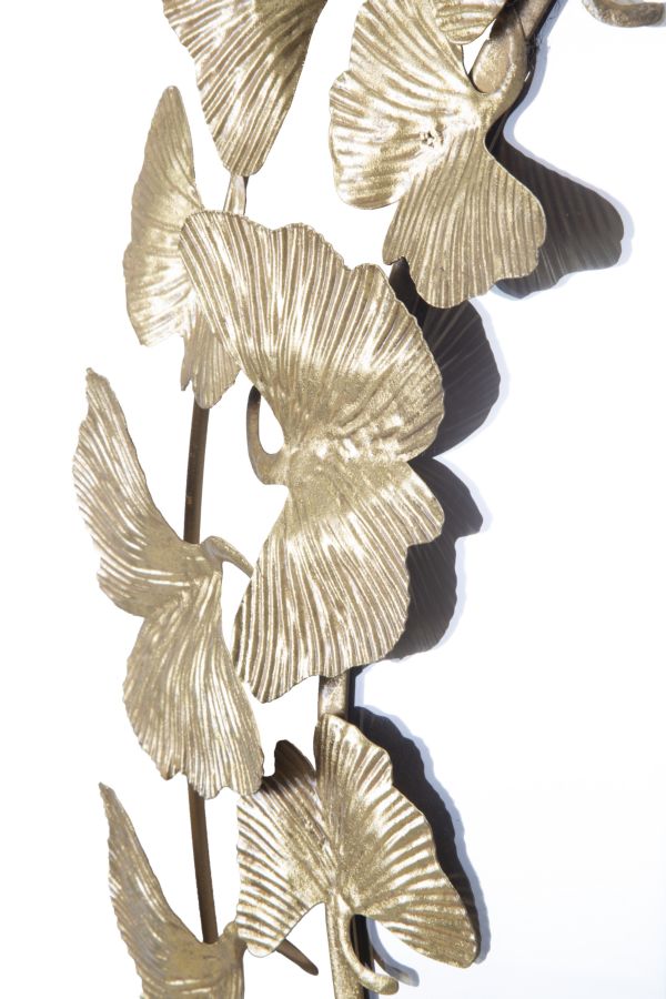 Gold Metall Schmetterling Runde Wandspiegel