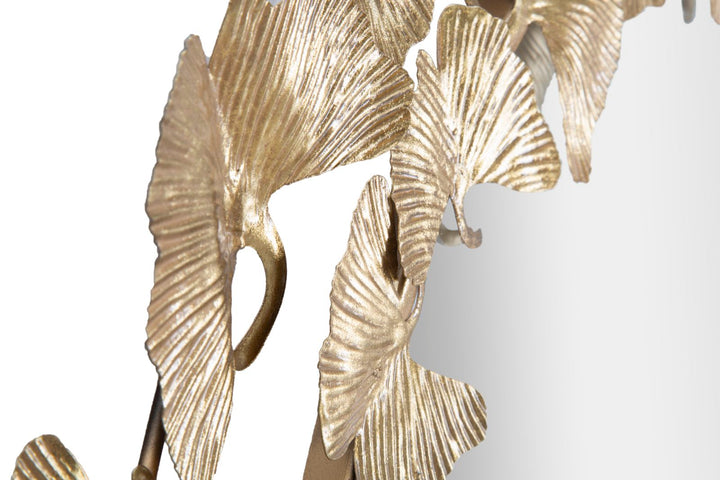 Gold Metall Schmetterling Runde Wandspiegel