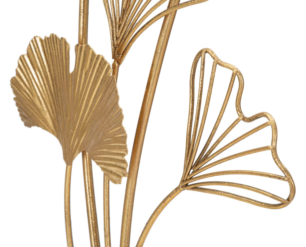 Goldene Blumen- und Buchstabendekoration (Moderne Bildhauerei)