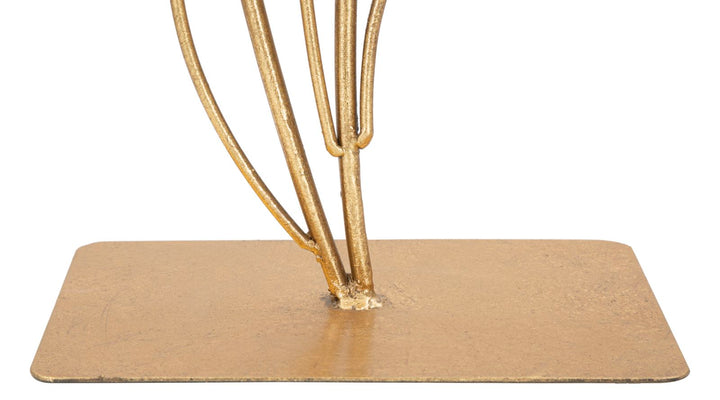 Goldene Blumen- und Buchstabendekoration (Moderne Bildhauerei)