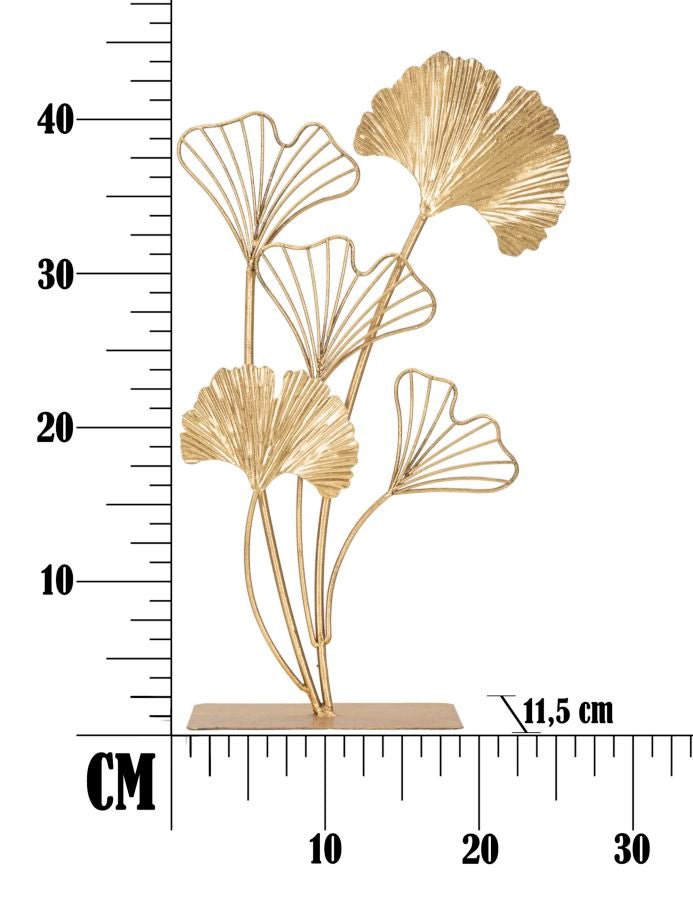 Goldene Blumen- und Buchstabendekoration (Moderne Bildhauerei)