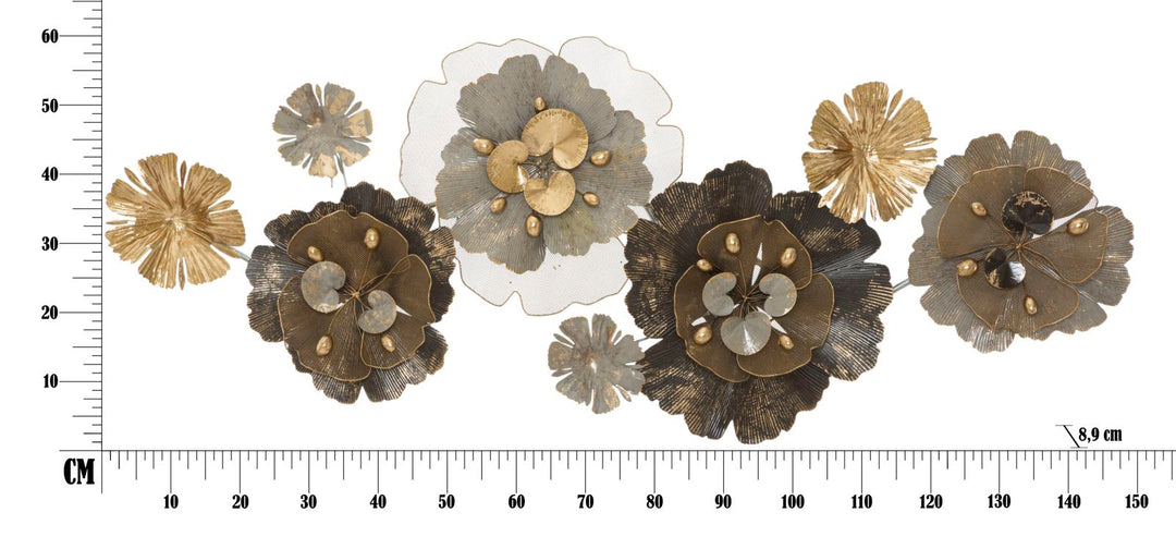 Metall Blume Wanddekoration