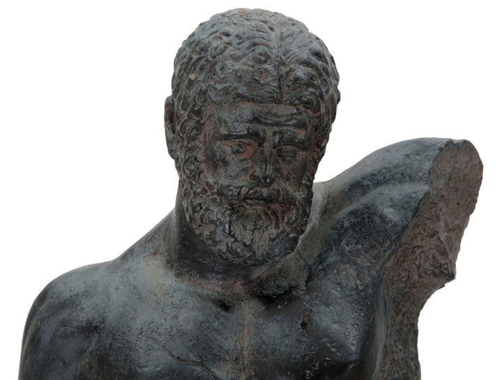 Nackter Männlicher Oberkörper Statue (Schwarz)