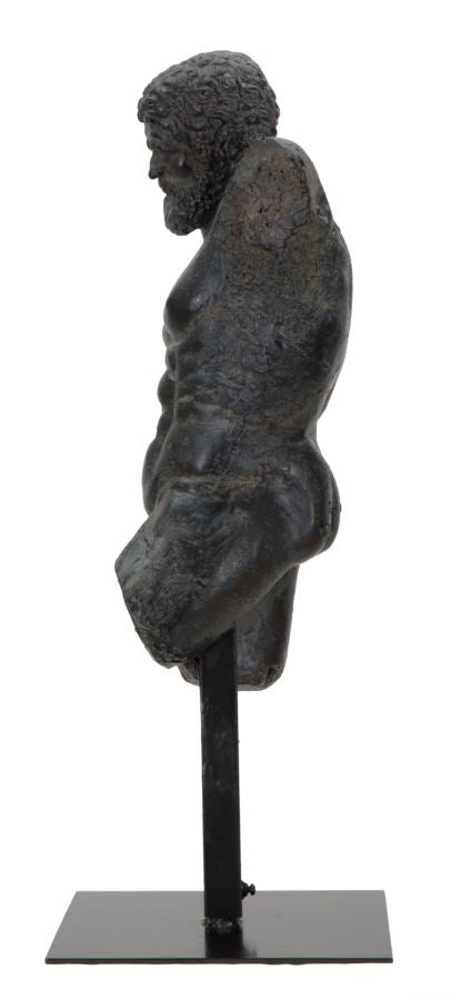 Nackter Männlicher Oberkörper Statue (Schwarz)