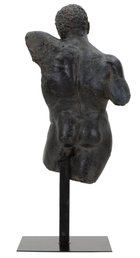 Nackter Männlicher Oberkörper Statue (Schwarz)