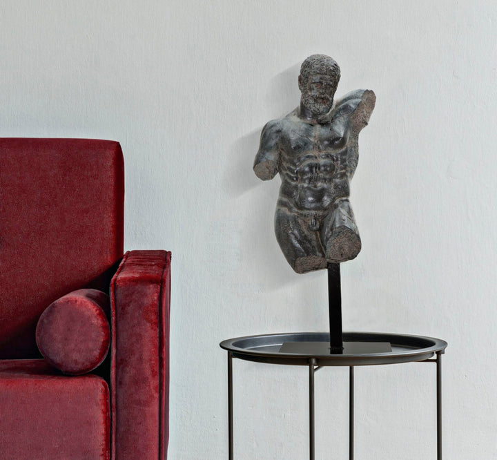 Nackter Männlicher Oberkörper Statue (Schwarz)