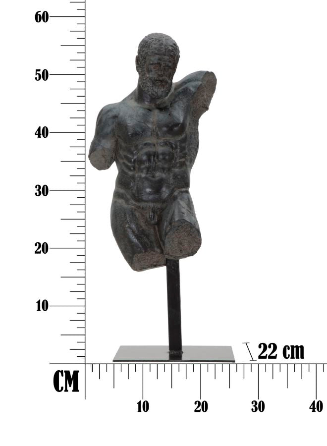Nackter Männlicher Oberkörper Statue (Schwarz)