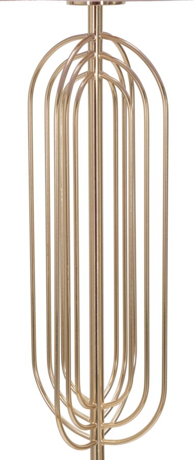 Stehlampe aus Metall in Gold und Rosa