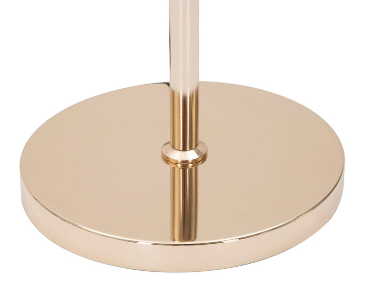 Stehlampe aus Metall in Gold und Rosa