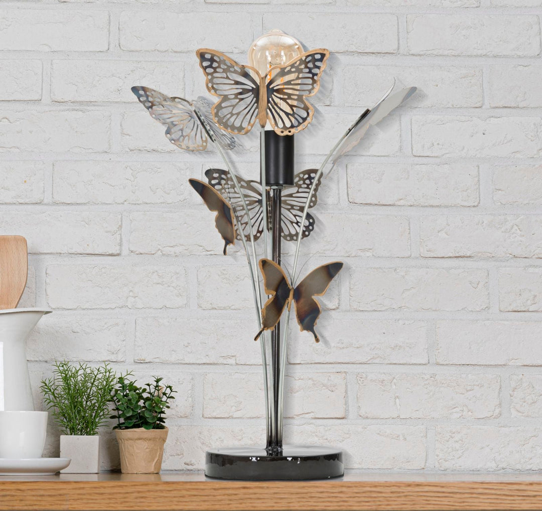 Schmetterling Tischlampe aus Metall