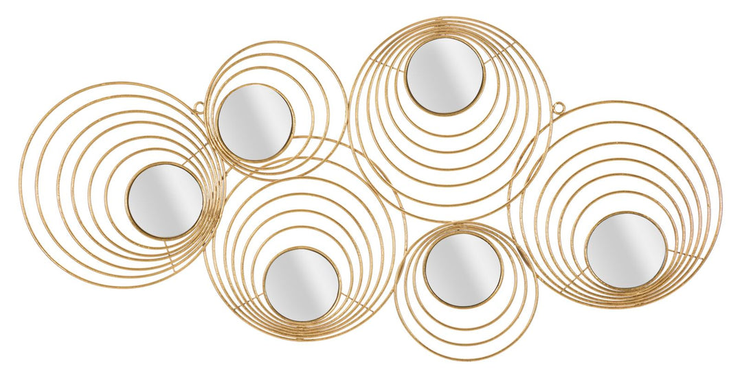 Runde goldene Wandspiegel (moderne Dekoration)