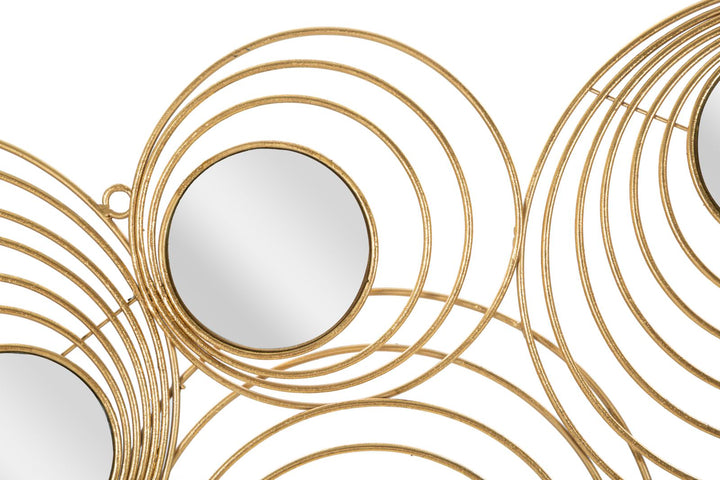 Runde goldene Wandspiegel (moderne Dekoration)